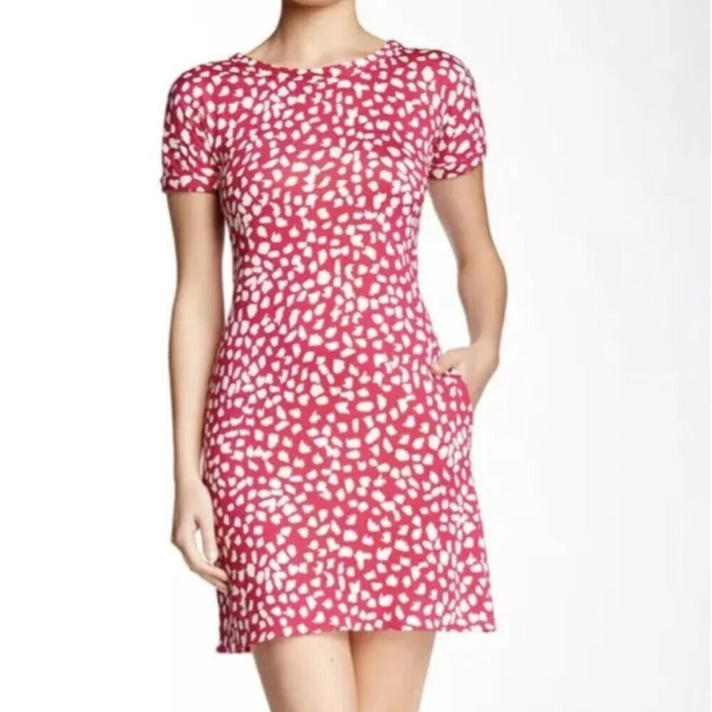 Diane‎ Von Furstenberg DVF Silk Beth Leopard Leaves Pink Dahlia Shift Dress 6